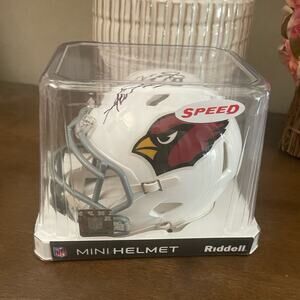 Mini Helmet Arizona Cardinals NFL Riddell signed by two Football  players